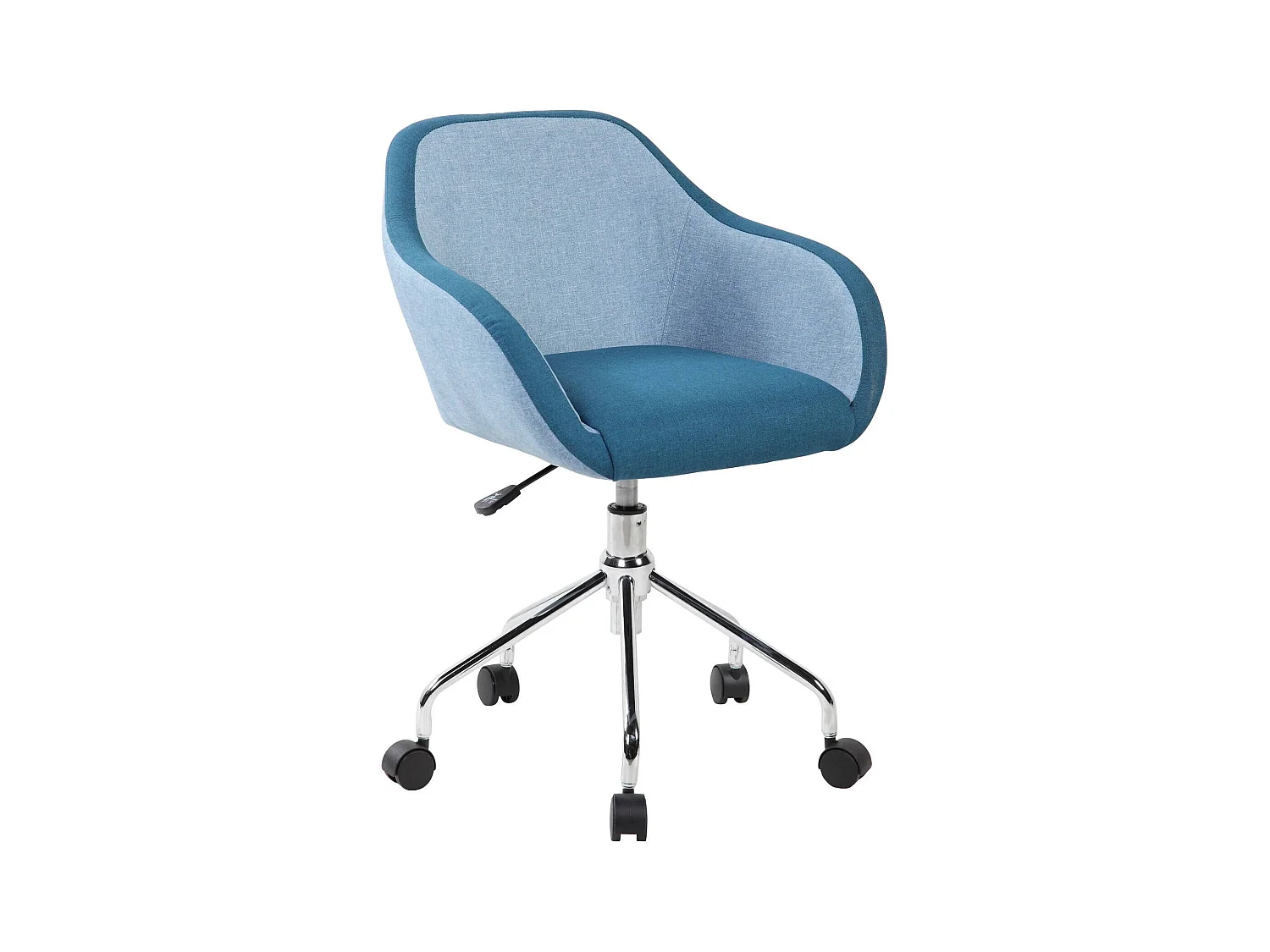 Sedia da ufficio Mandurah, Poltrona operativa da ufficio, Seduta ergonomica da ufficio, 56x58h77/84 cm, Blu