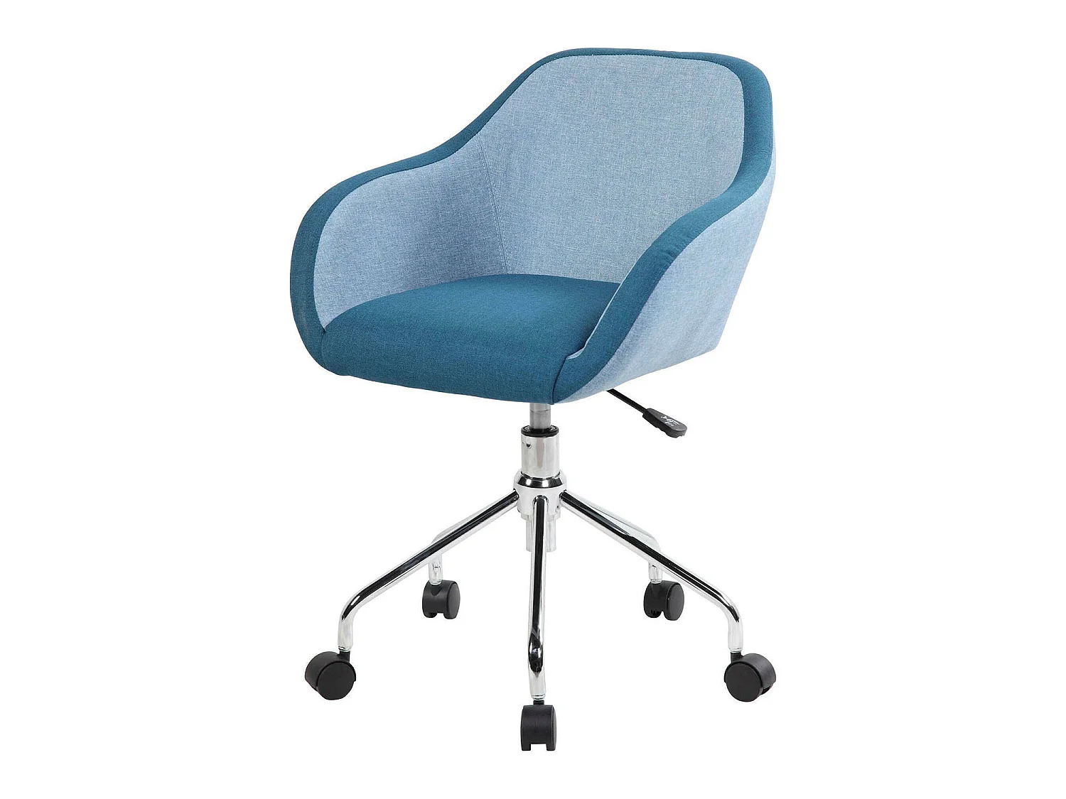 Chaise de bureau Mandurah, Fauteuil de bureau, Siège de bureau ergonomique, 56x58h77/84 cm, Bleu