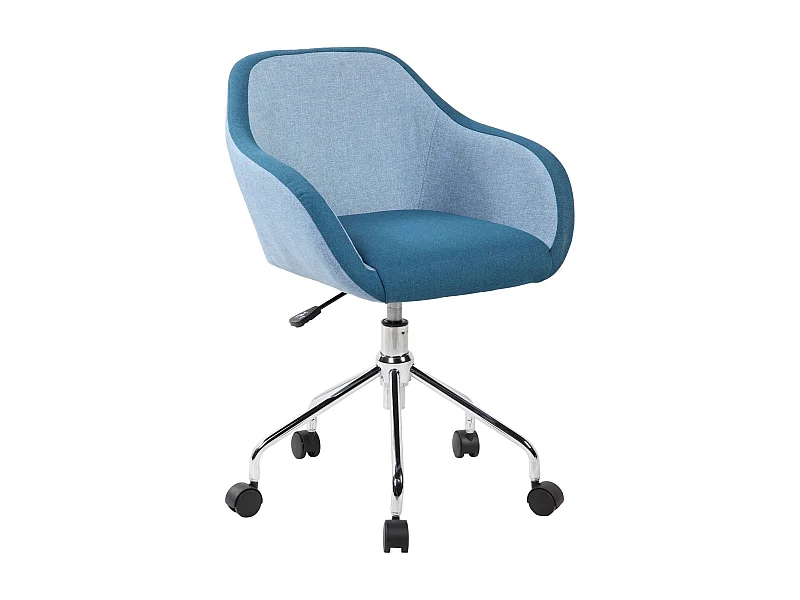 Bürostuhl Mandurah, Arbeitsbürostuhl, Ergonomischer Bürostuhl, 56x58h77/84 cm, Blau