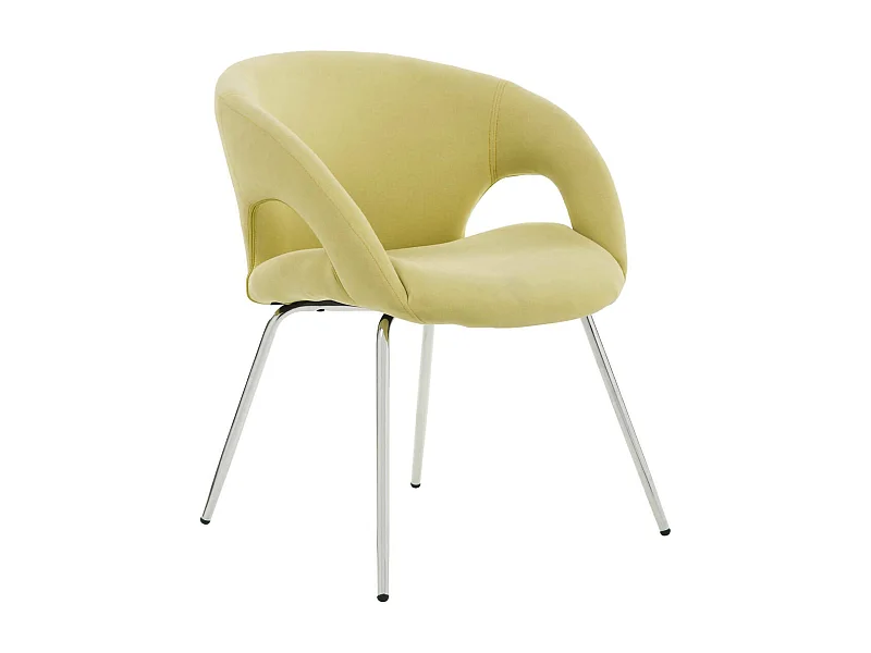 Sedia da ufficio Bathurst, Seduta da attesa con braccioli per ufficio, Seduta ergonomica da attesa, 58x59h72 cm, Giallo