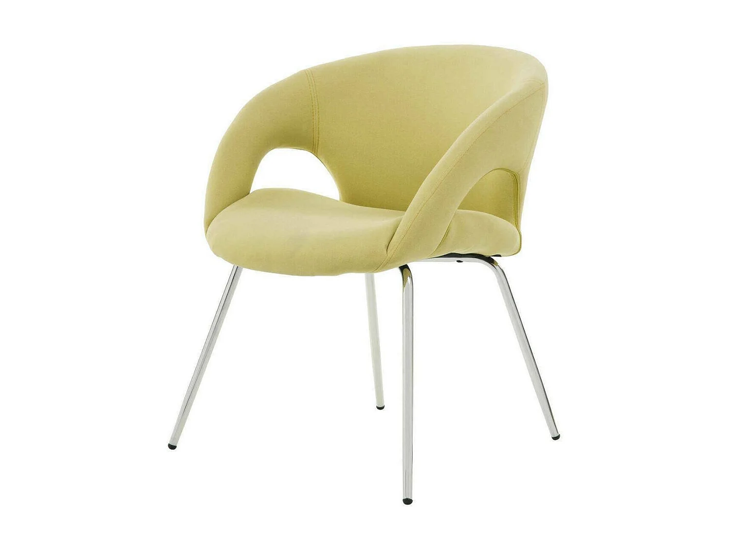 Chaise de bureau Bathurst, Chaise d'attente avec accoudoirs pour le bureau, Chaise d'attente ergonomique, 58x59h72 cm, Jaune