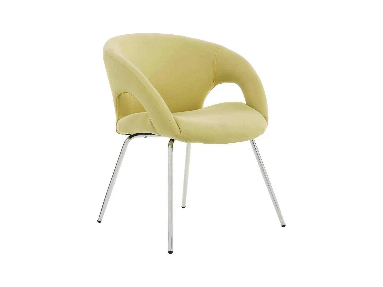Chaise de bureau Bathurst, Chaise d'attente avec accoudoirs pour le bureau, Chaise d'attente ergonomique, 58x59h72 cm, Jaune