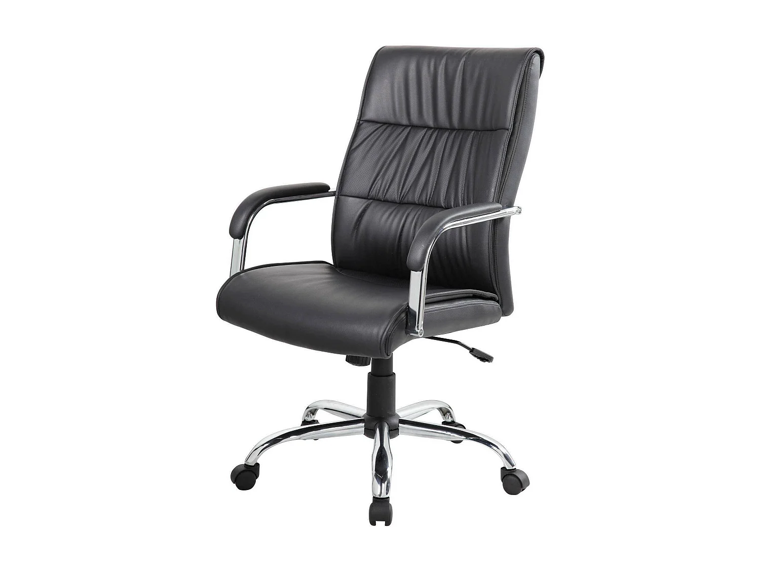 Bürostuhl Ballarat, Chefsessel mit Armlehnen, Ergonomischer Bürostuhl, 69x60h105/115 cm, Schwarz