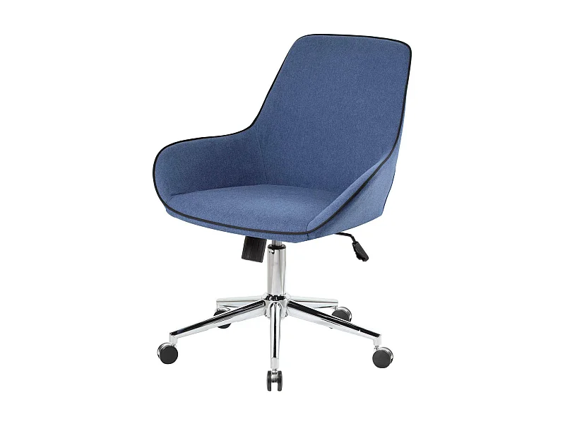 Darwin bureaustoel, Bureaustoel met wielen, Ergonomische bureaustoel, 66x59h98 cm, Blauw