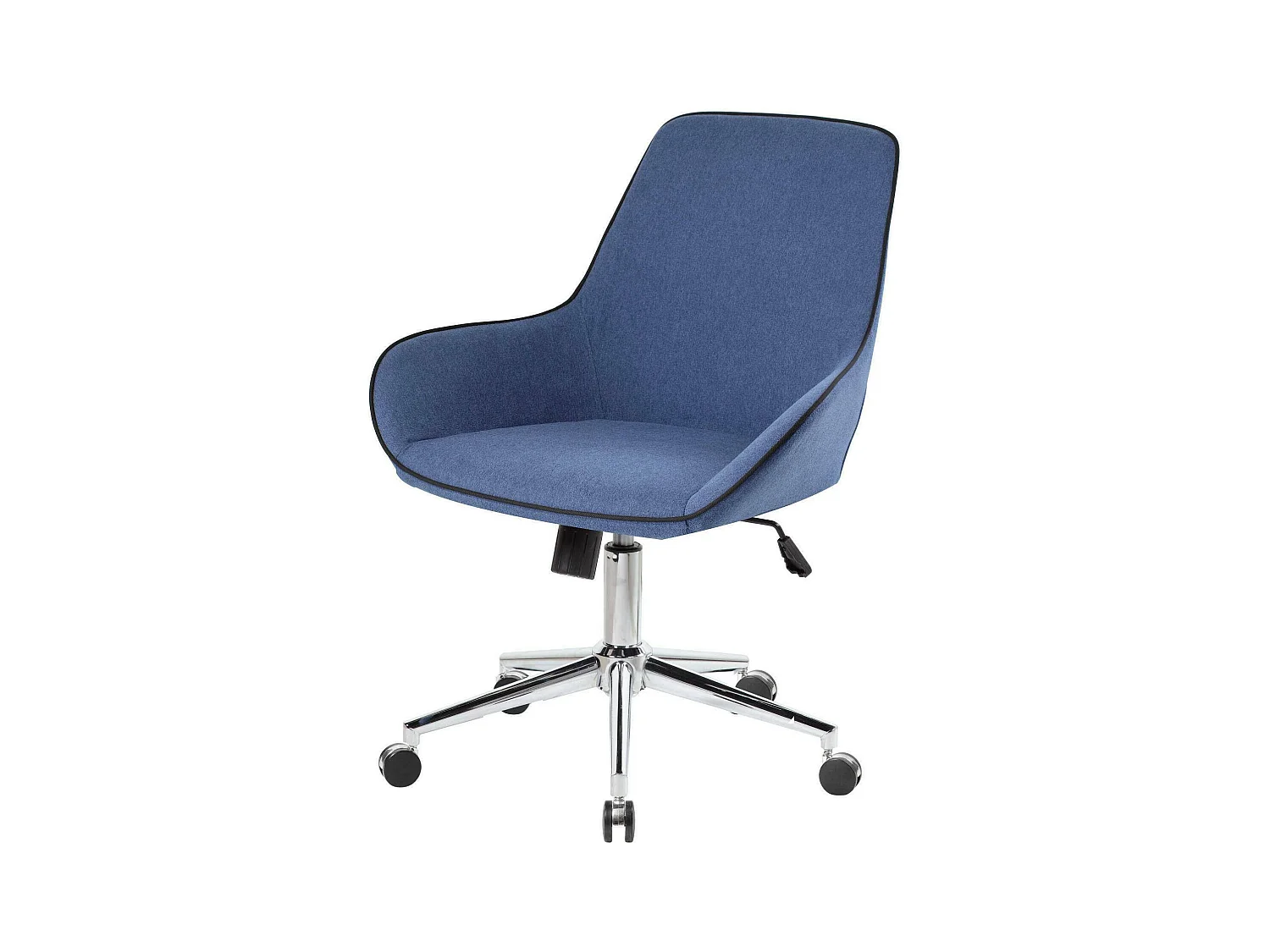 Chaise de bureau Darwin, Chaise de travail à roulettes, Siège de bureau ergonomique, 66x59h98 cm, Bleu