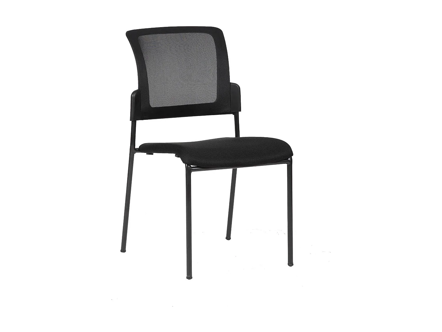Chaise de bureau Boulder, Chaise de salle d'attente de bureau rembourrée, Chaise d'attente ergonomique, 58x47h87 cm, Noir