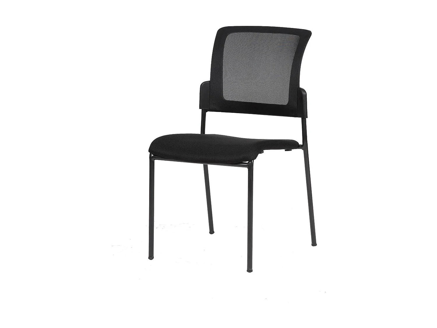 Cadeira de escritório Boulder, Cadeira acolchoada para sala de espera para escritório, Assento de espera ergonômico, 58x47h87 cm, Preto