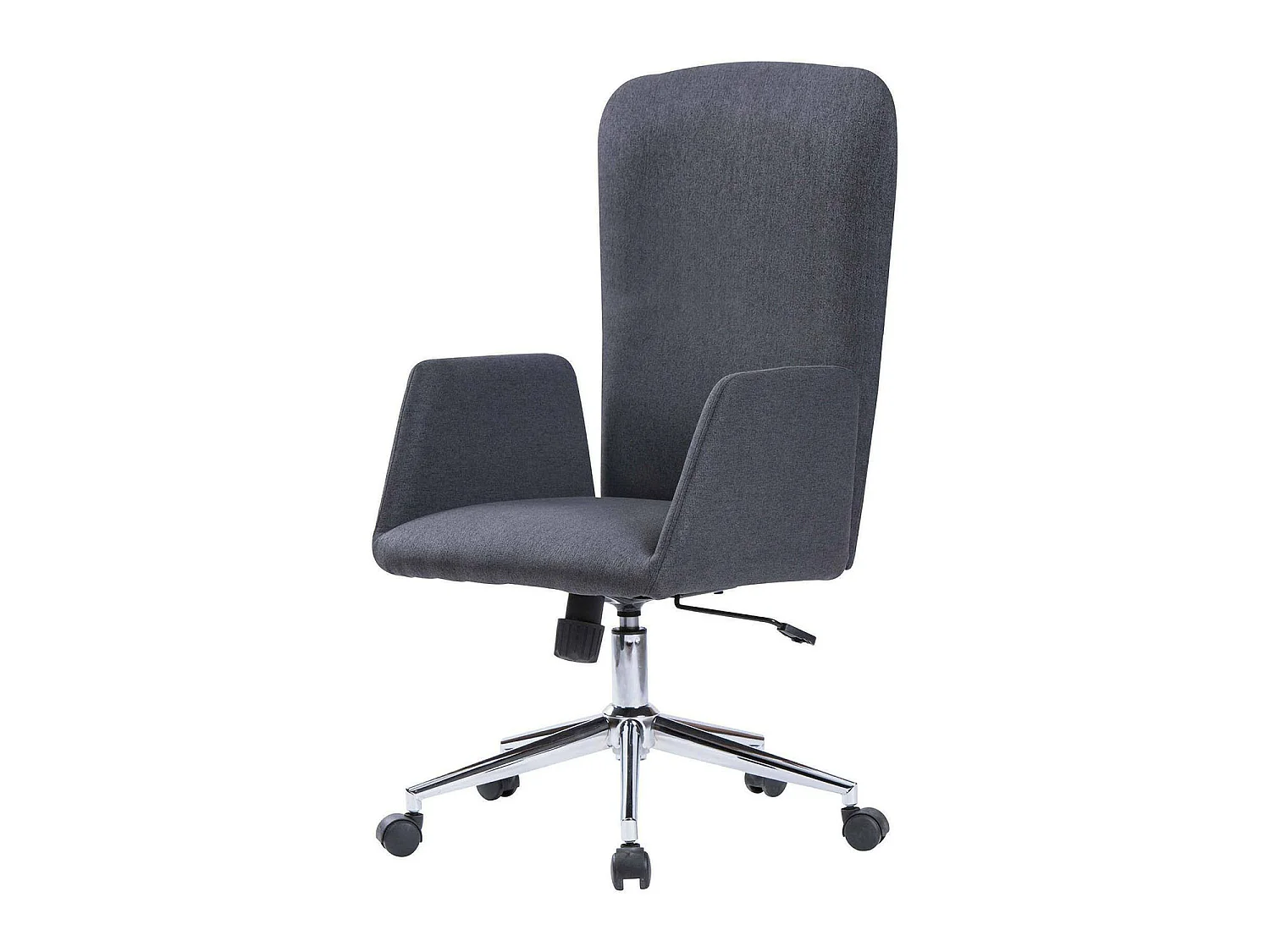Cadeira de escritório Launceston, Poltrona presidencial com braços, Cadeira executiva ergonômica, 55x56h98/105 cm, Cinza