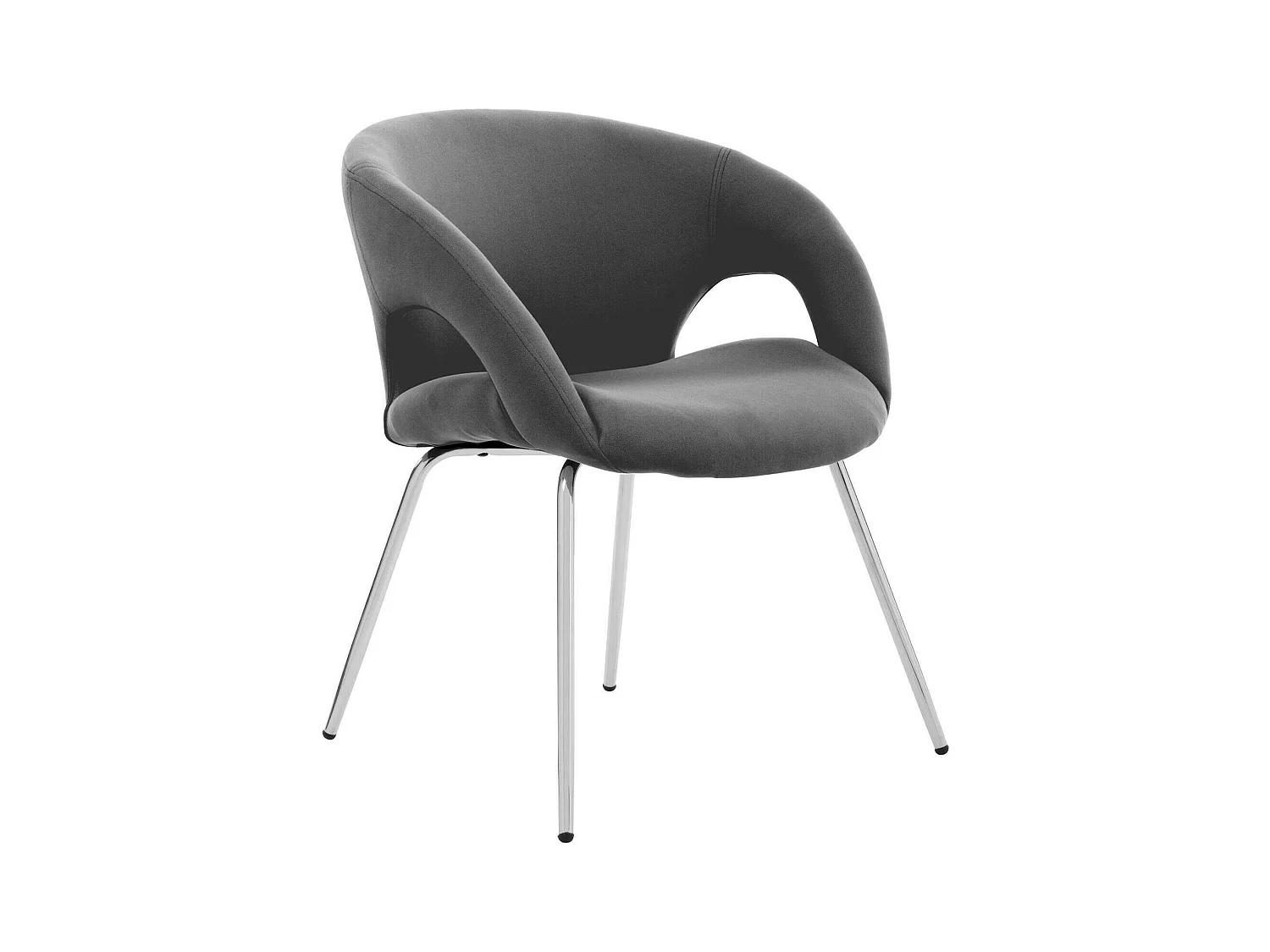 Chaise de bureau Bathurst, Chaise d'attente avec accoudoirs pour le bureau, Chaise d'attente ergonomique, 58x59h72 cm, Gris