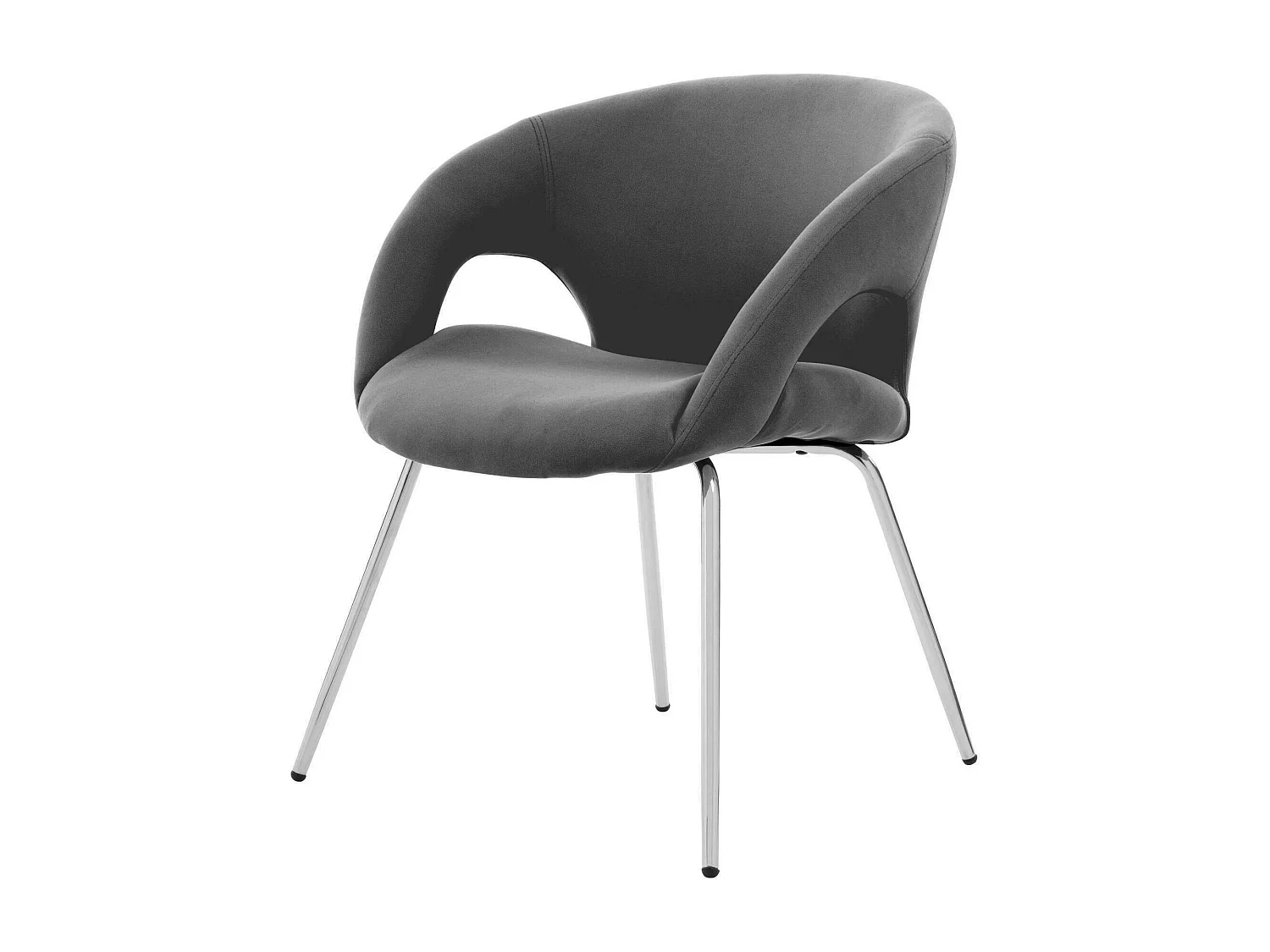 Chaise de bureau Bathurst, Chaise d'attente avec accoudoirs pour le bureau, Chaise d'attente ergonomique, 58x59h72 cm, Gris