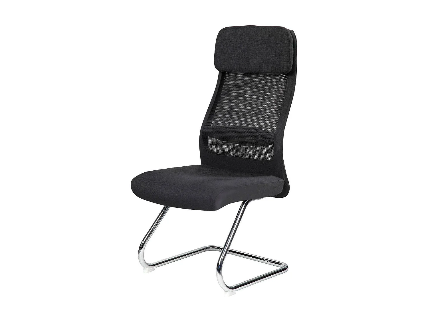 Chaise de bureau Perth, Chaises de salle d'attente de bureau, Chaise de salle d'attente ergonomique, 58x47h105 cm, Noir