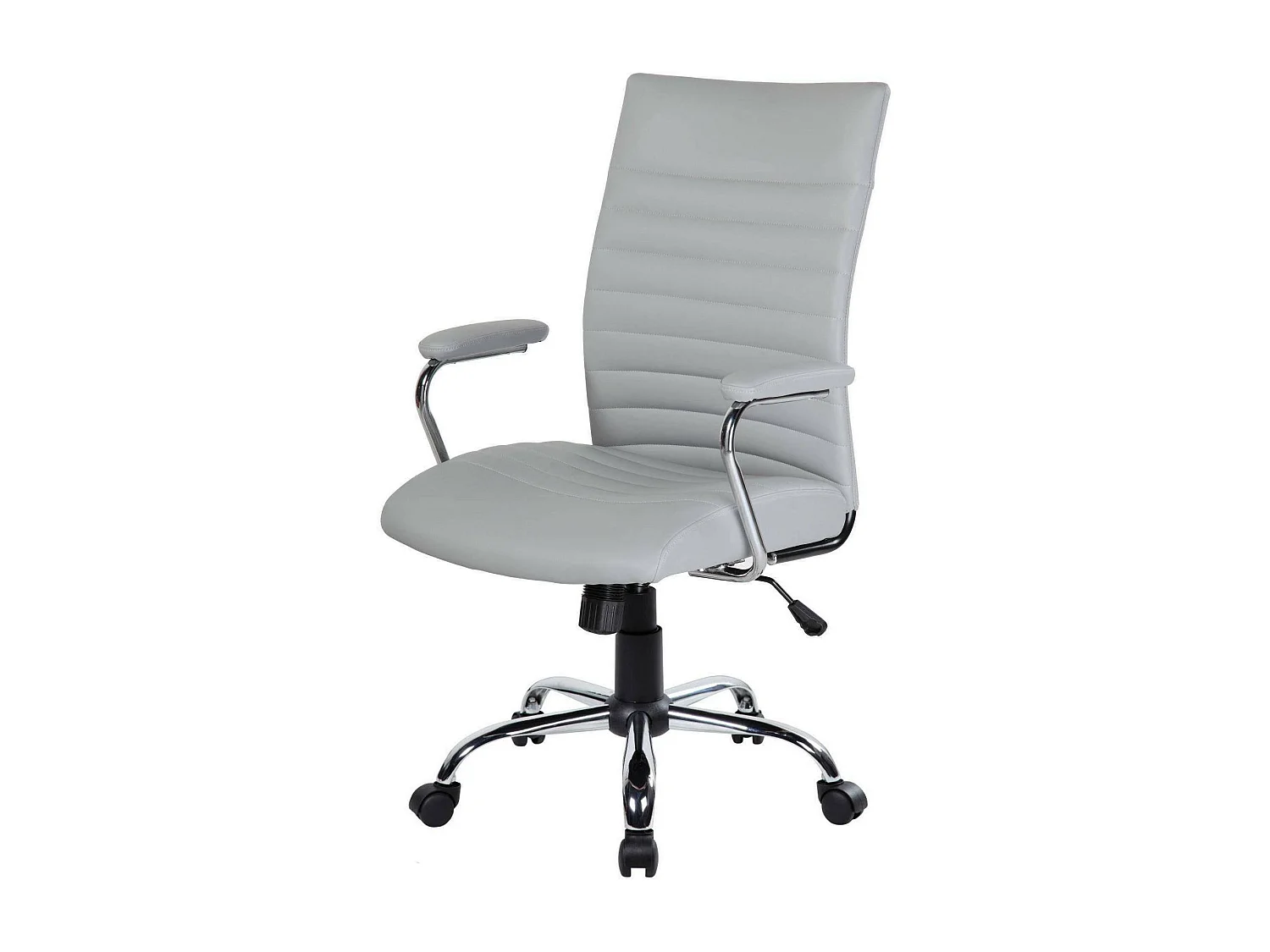 Silla de oficina Wollongong, Silla ejecutiva con reposabrazos, Silla de oficina ergonómica, 57x59h100/109 cm, Gris