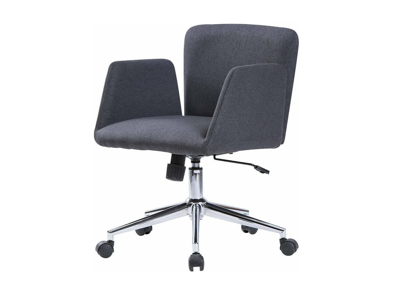 Bürostuhl Albury, Sessel mit Armlehnen, Ergonomischer Bürositz, 54x55h65/84 cm, Grau
