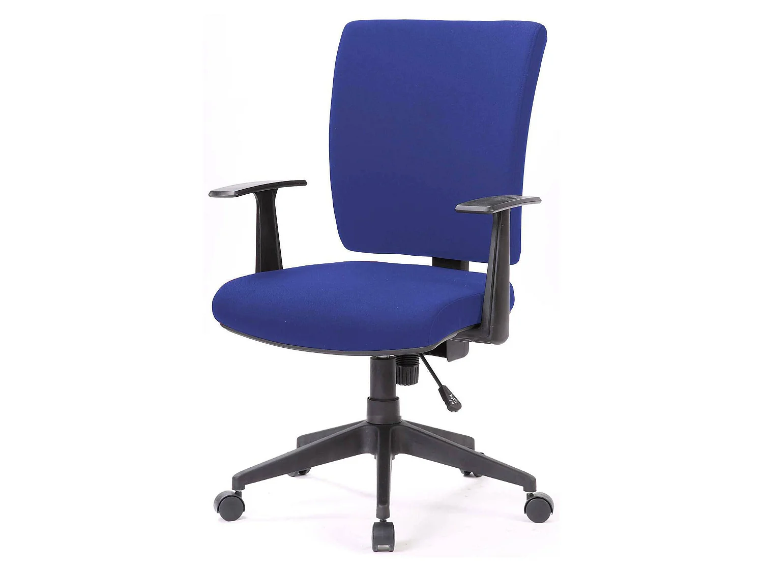 Chaise de bureau Palmerston, Chaise de direction avec accoudoirs, Siège de bureau ergonomique, 61x65h98/108 cm, Bleu