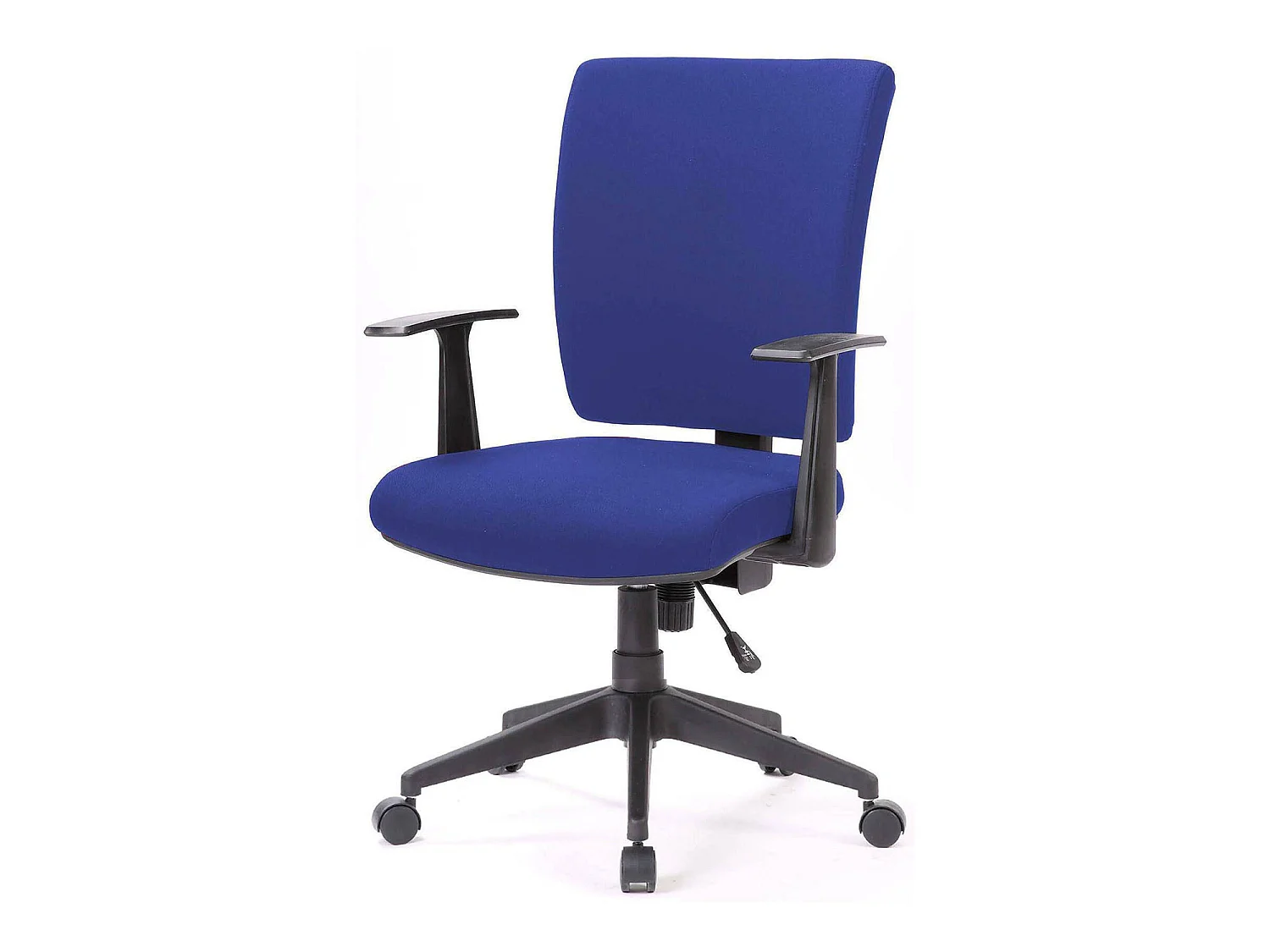 Cadeira de escritório Palmerston, Poltrona executiva com braços, Assento de escritório ergonômico, 61x65h98/108 cm, Azul