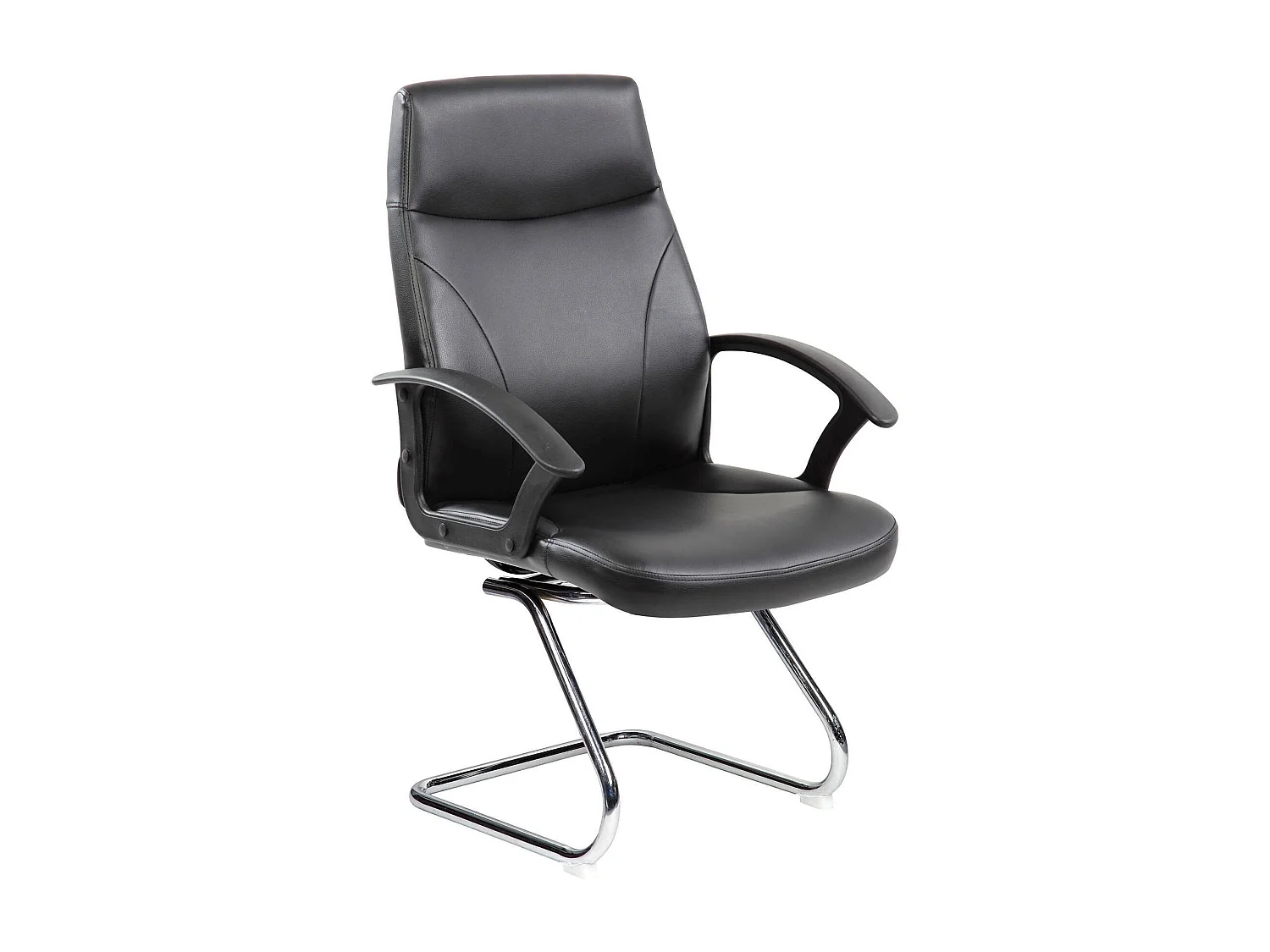 Chaise de bureau Macquarie, Chaise de direction avec accoudoirs, Chaise de bureau ergonomique, Noir, 60x59h95, cm