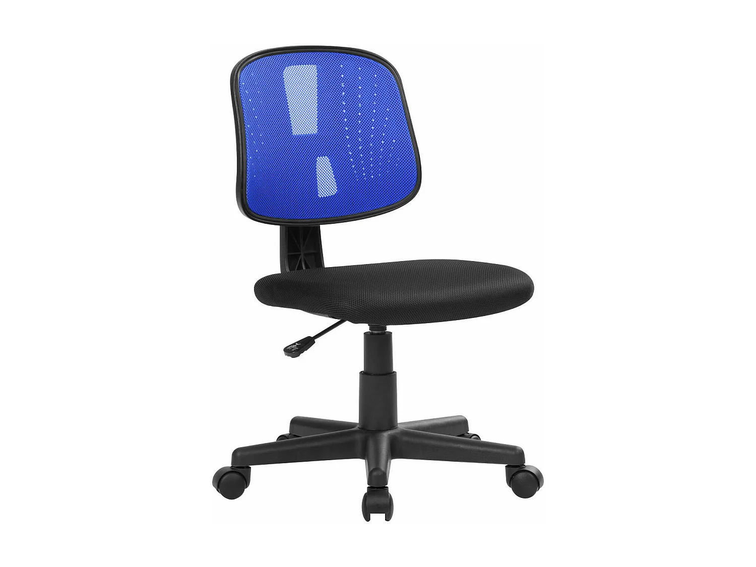 Nowra bureaustoel, Bureaustoel, Ergonomische bureaustoel, 49x43h81/93 cm, Zwart en Blauw