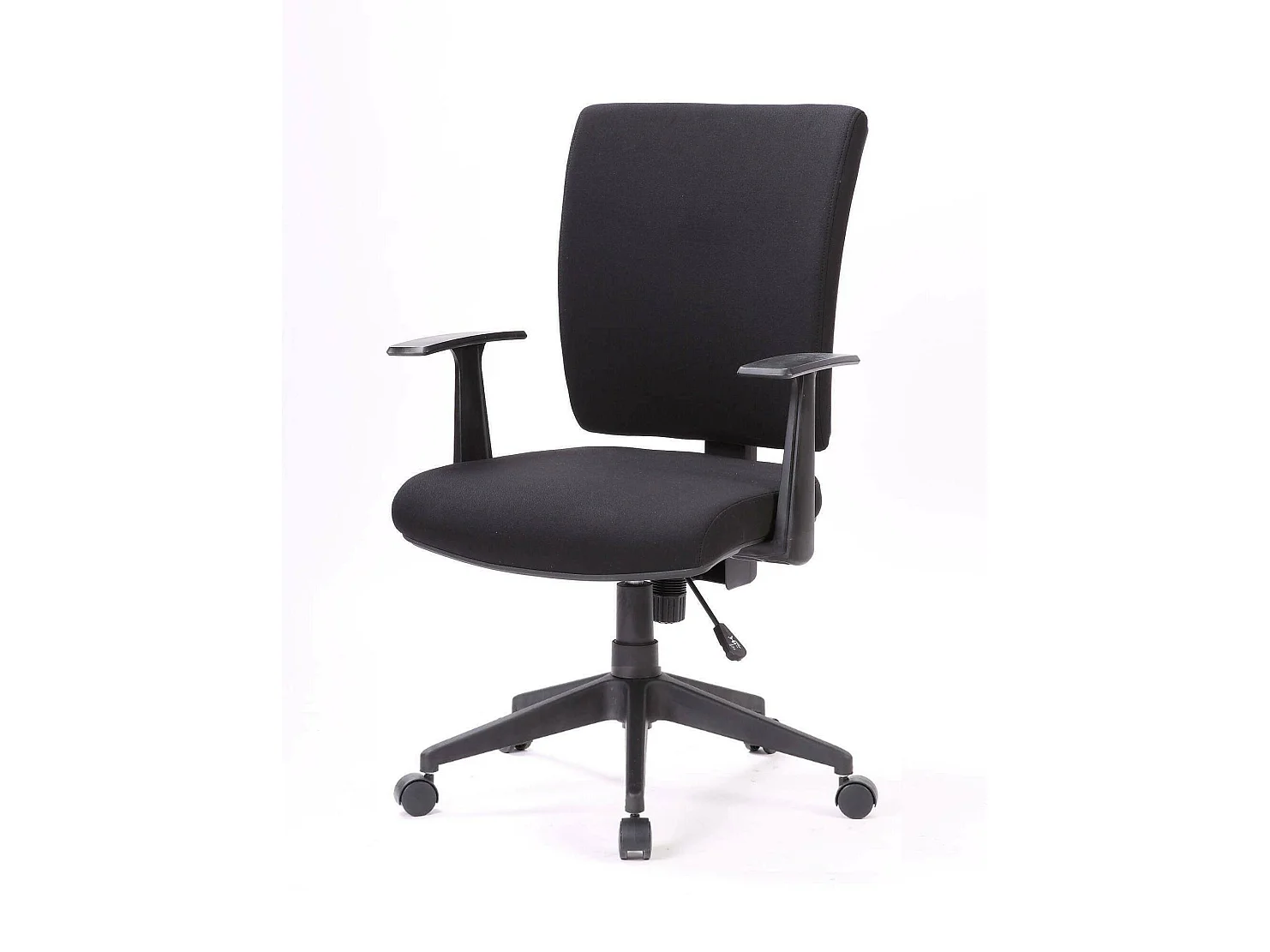 Chaise de bureau Palmerston, Chaise de direction avec accoudoirs, Siège de bureau ergonomique, 61x65h98/108 cm, Noir