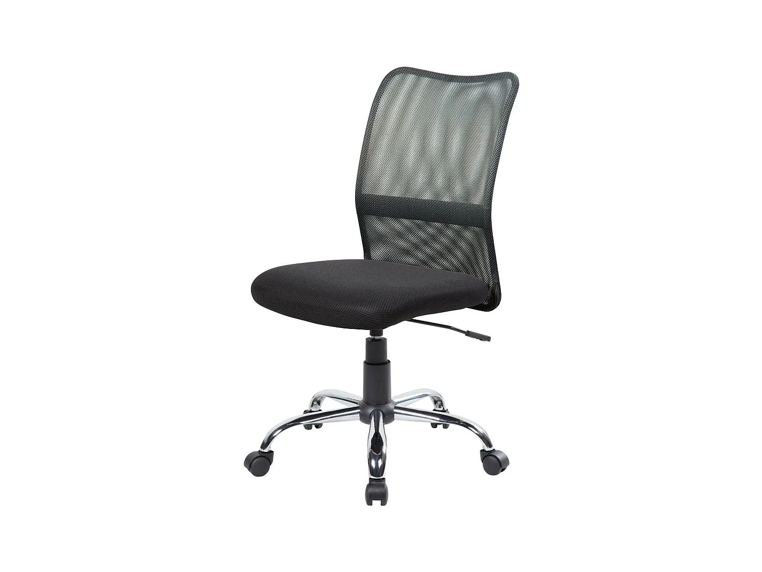 Chaise de bureau Bomaderry, Chaise de travail en maille, Siège de bureau ergonomique, 57x46h90/100 cm, Noir