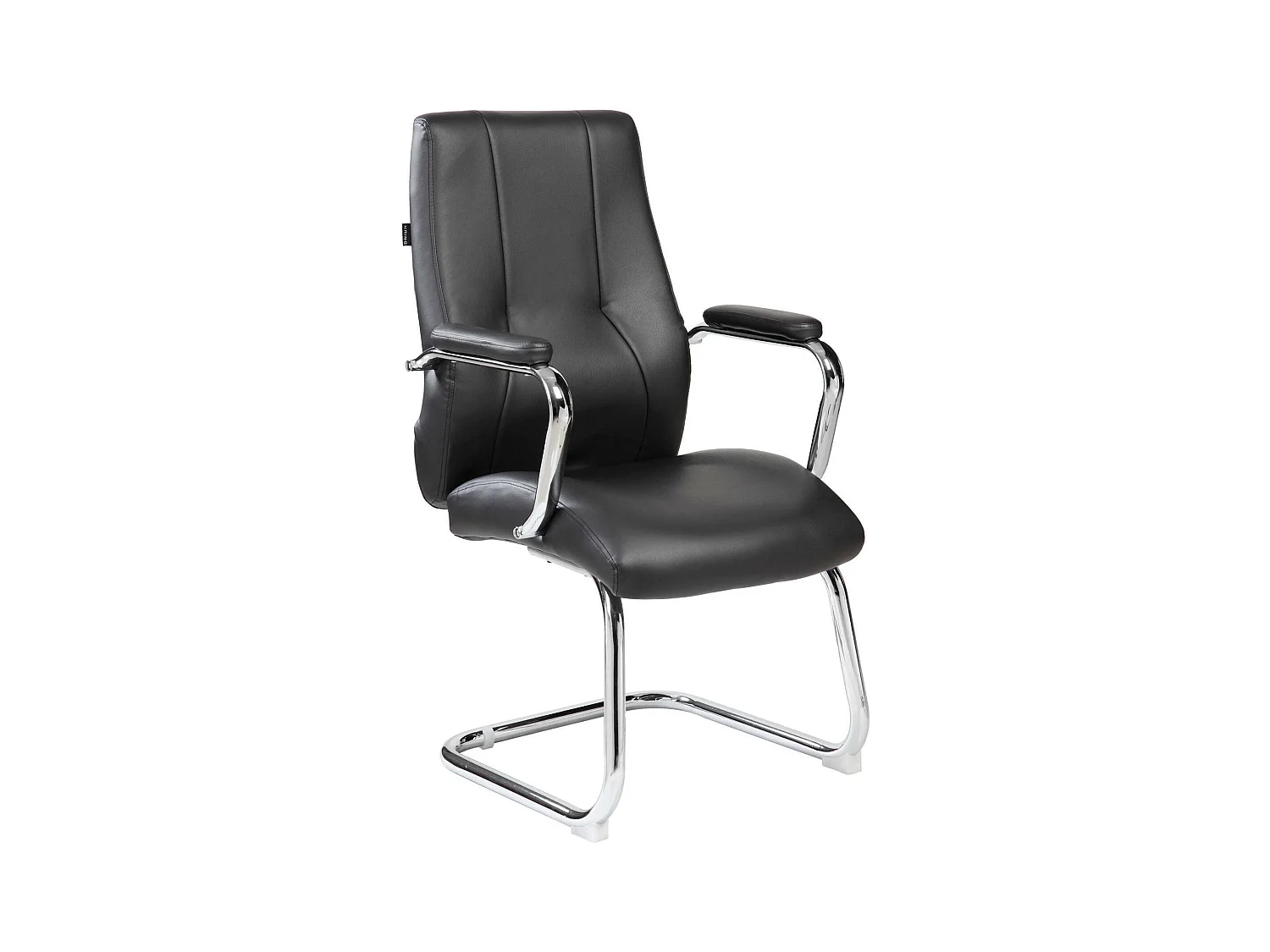 Chaise de bureau Townsville, Chaise de salle d'attente avec accoudoirs, Chaise de salle d'attente ergonomique, 61x58h101 cm, Noir