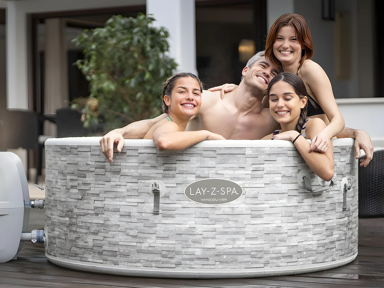 Spa gonflable Lay-Z-Spa Vancouver rond Airjet Plus 3/5 places - Bestway