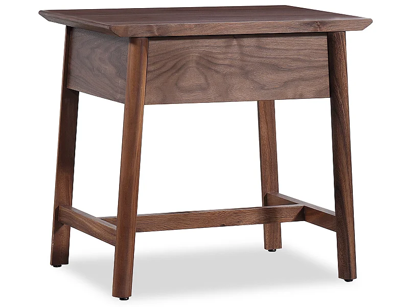 Table de Chevet en Bois de Noyer Inari Pärumm 1 Tiroir 60x40x55 cm