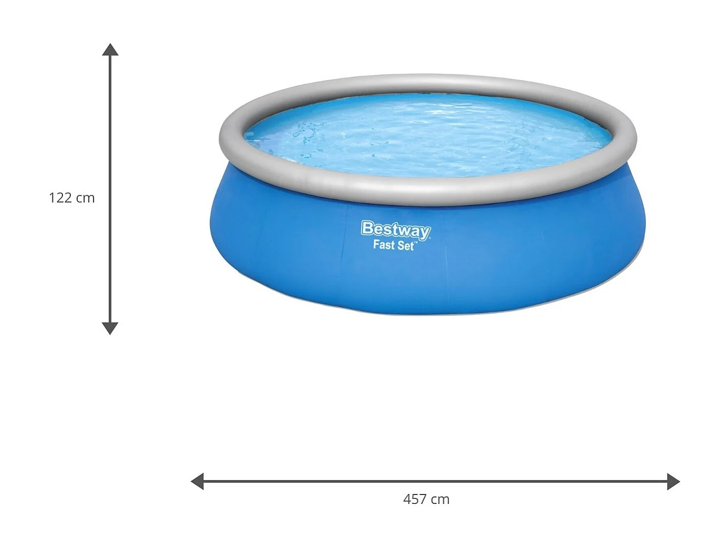 Piscina Hinchable Fast Set Bestway 457x122 cm con Depuradora Cartucho 3.028 L/H y Escalera
