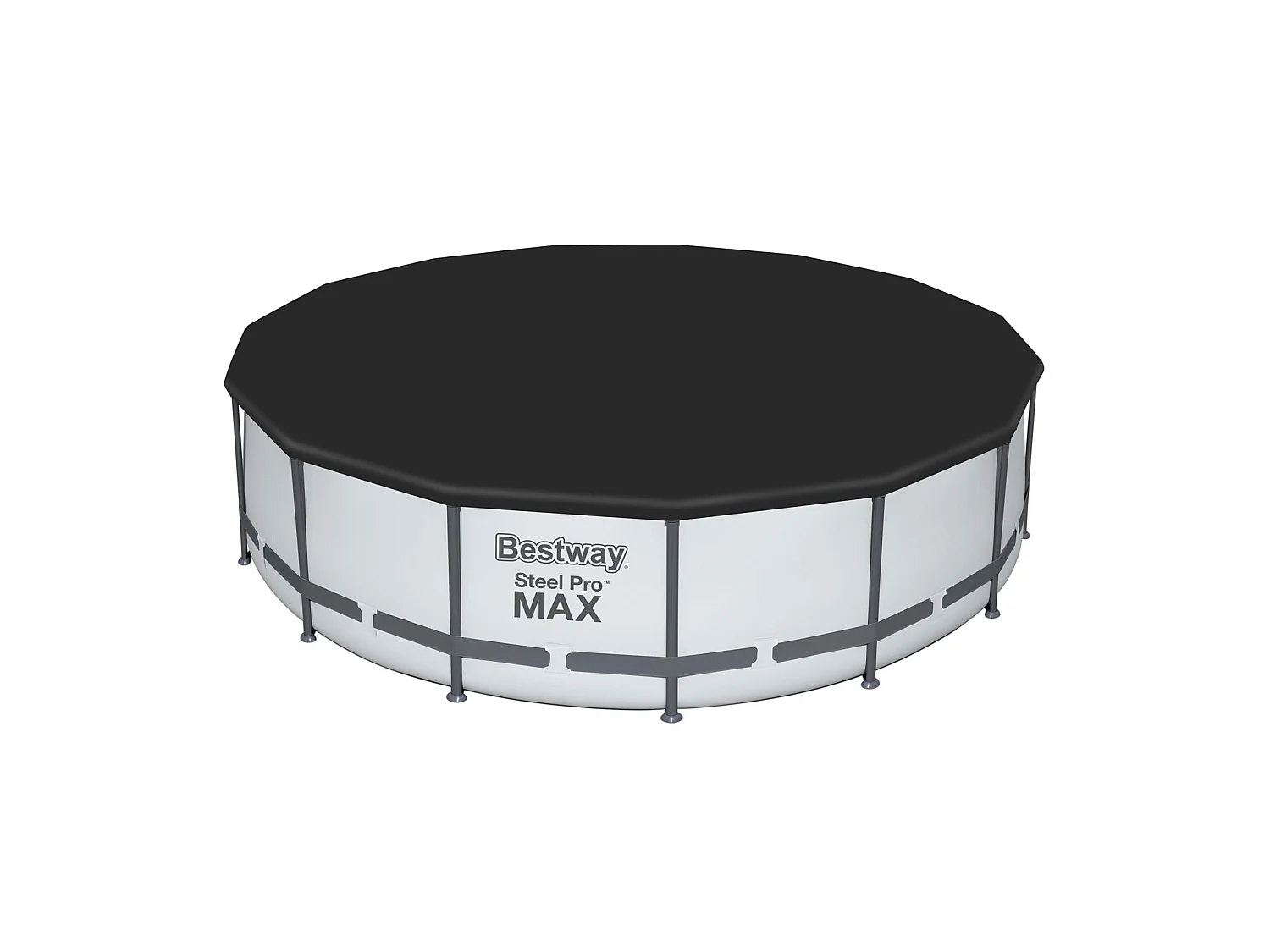 Piscine Hors-sol Tubulaire Bestway Steel Pro Max 457x122 cm Épurateur à Cartouche de 3 028 L/H Bâche et Échelle