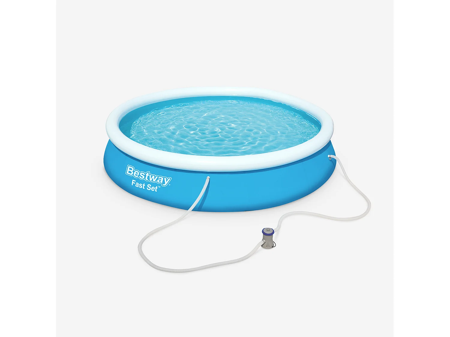 Piscine gonflable bleue autoportante BESTWAY – Jade  ⌀ 360 x 76 cm - piscine hors sol autostable ronde avec filtre à cartouche et 1 cartouche incluse