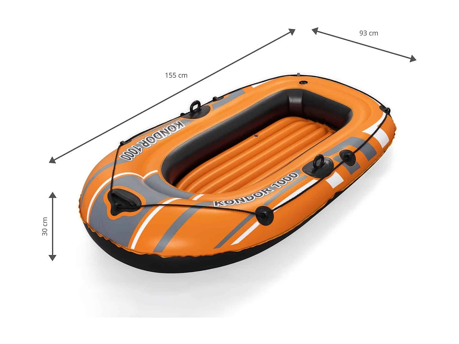 Bateau Gonflable Bestway Hydro-Force Raft Kondor 1000 155x93x30 cm 1 Personne