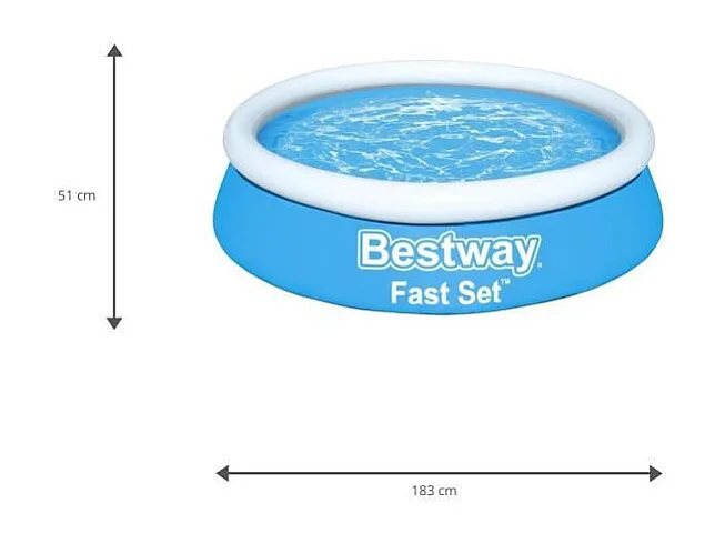 Piscine Gonflable pour Enfants Fast Set Bestway Ma Première Piscine 183x51cm