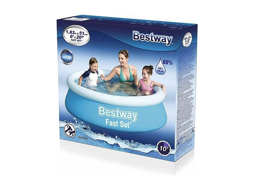 Piscine Gonflable pour Enfants Fast Set Bestway Ma Première Piscine 183x51cm