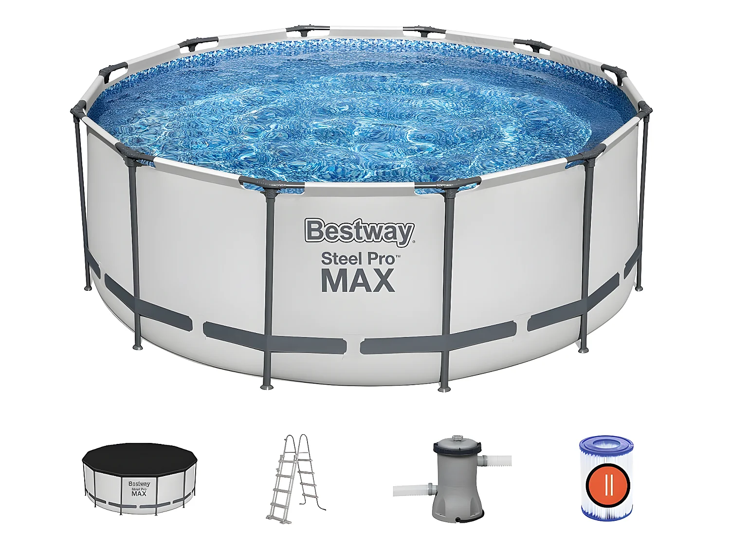 Piscine tubulaire Steel Pro Max ronde 3,66 x 1,22 m - Bestway
