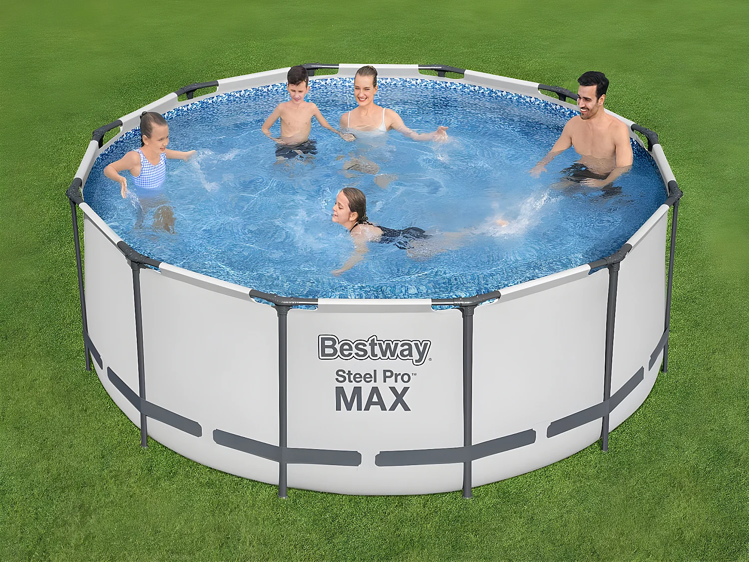 Bestway 56420 Rund Aufstellpool aus Stahl Pro Max 366x122 cm