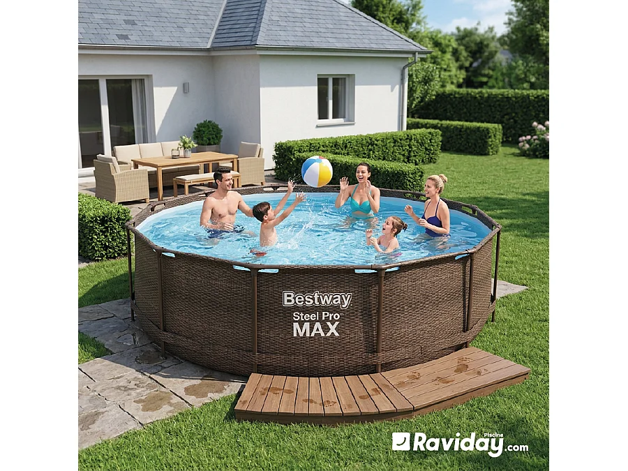Piscine tubulaire ronde Bestway Steel Pro Max 3,66 x 1,00 m