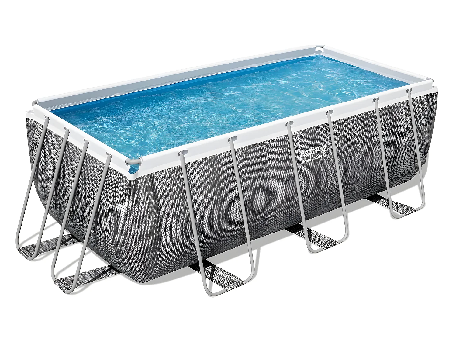 Piscine tubulaire rectangulaire Power Steel 4,12 x 2,01 x 1,22 m - Bestway