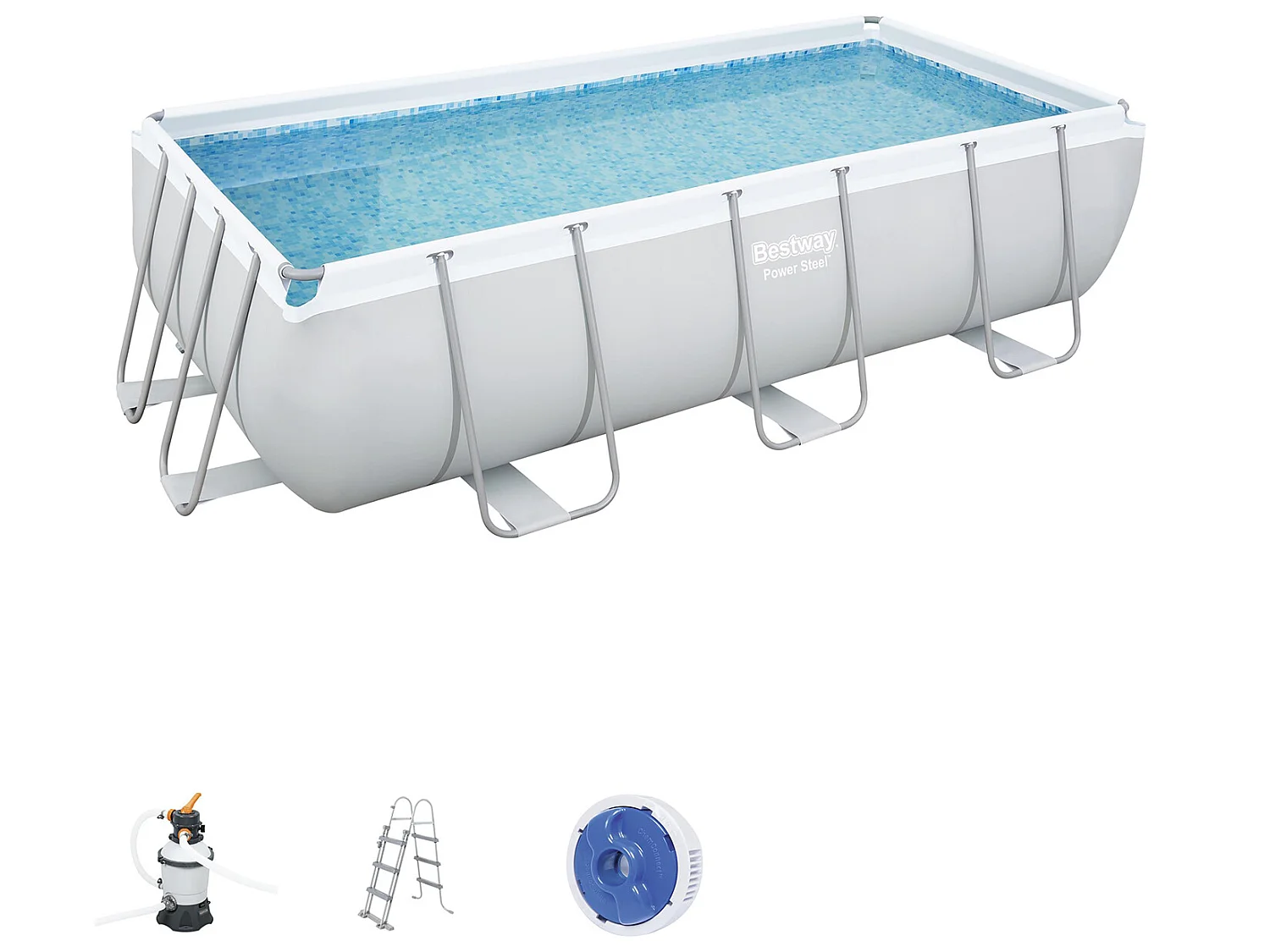 Piscine Hors-sol Tubulaire Bestway Power Steel 404x201x100 cm Filtre à Sable de 3.028 litres/heure