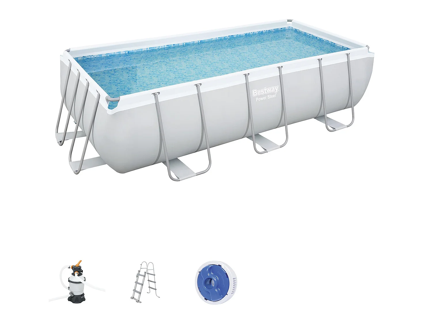 Piscine Hors-sol Tubulaire Bestway Power Steel 404x201x100 cm Filtre à Sable de 3.028 litres/heure