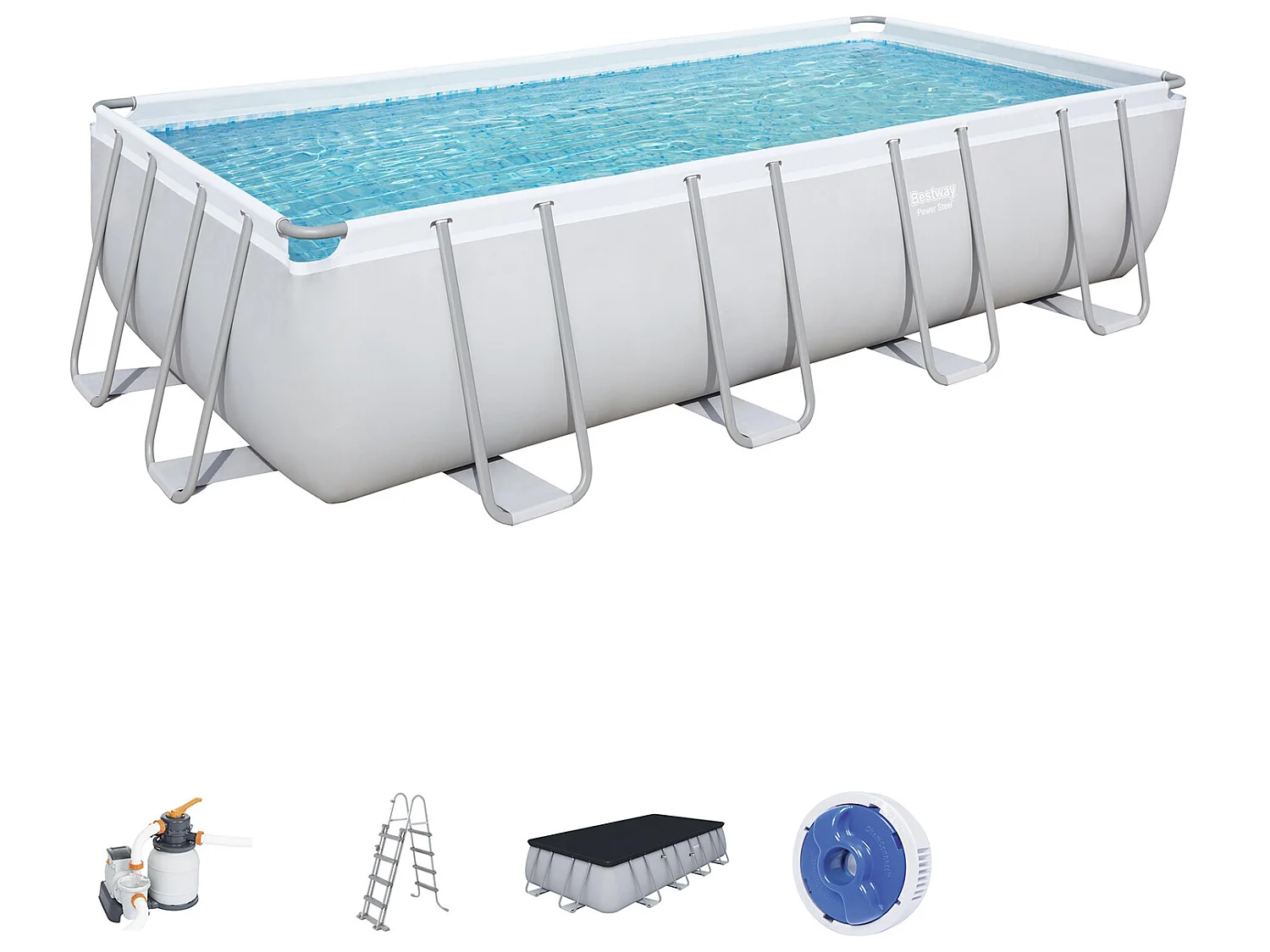 Piscine Hors-sol Tubulaire Bestway Power Steel 549x274x122 cm Filtre à Sable de 5.678 litres/heure