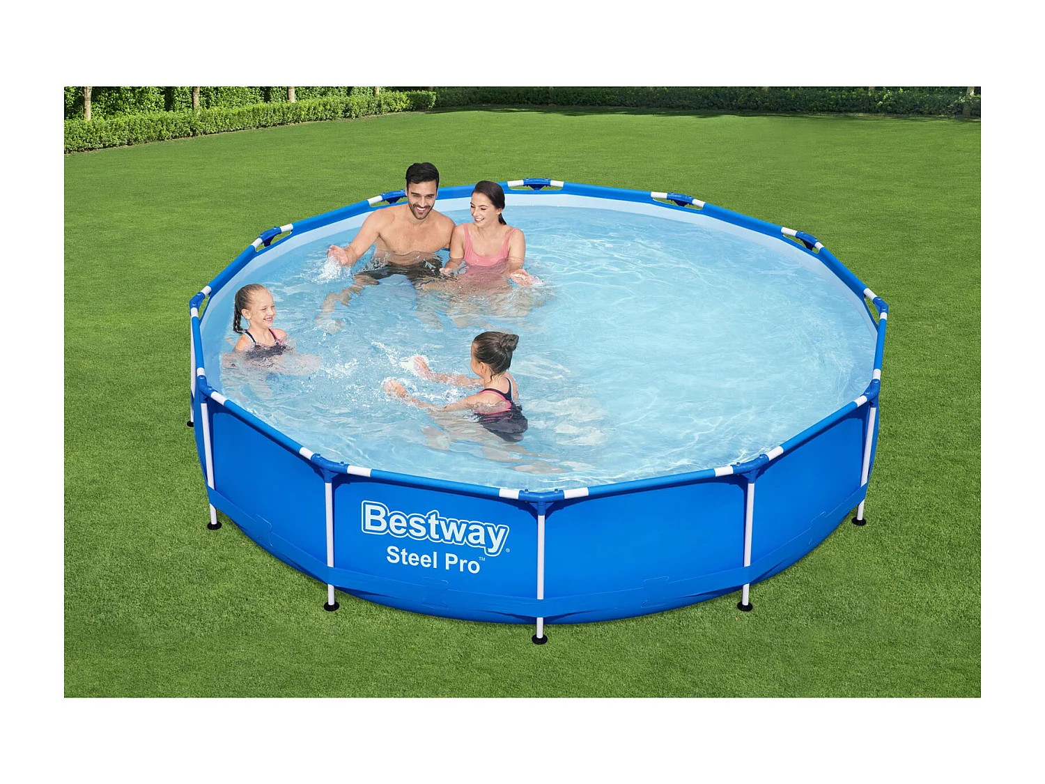 Piscina Desmontable Tubular Bestway Steel Pro 366x76 cm con Depuradora Cartucho 1.249 L/H