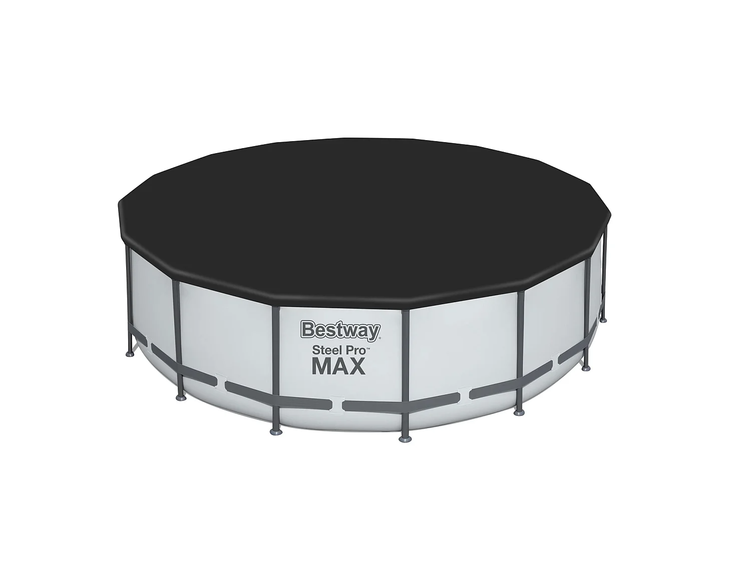 Piscine Hors-sol Tubulaire Bestway Steel Pro Max 488x122 cm Épurateur à Cartouche de 5 678 L/H Bâche et Échelle