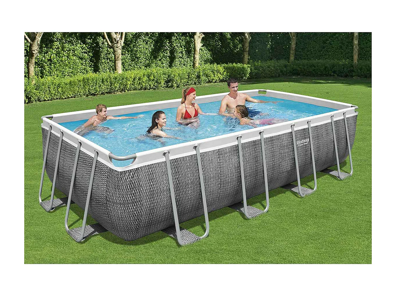 Piscine tubulaire rectangulaire Power Steel 5,49 x 2,74 x 1,22 m - Bestway