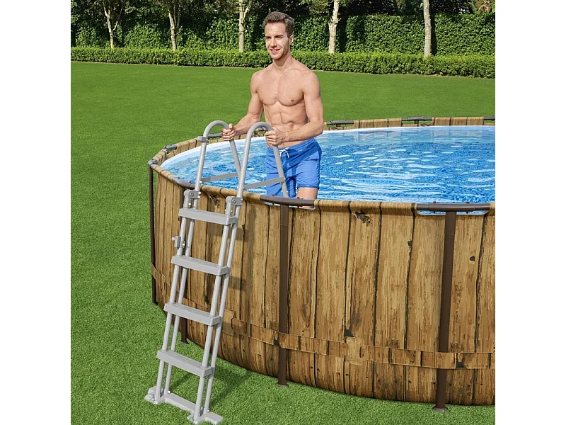 Piscine tubulaire ronde Bestway Power Steel Swim Vista 4,88 x 1,22 m-B096W5MLRF