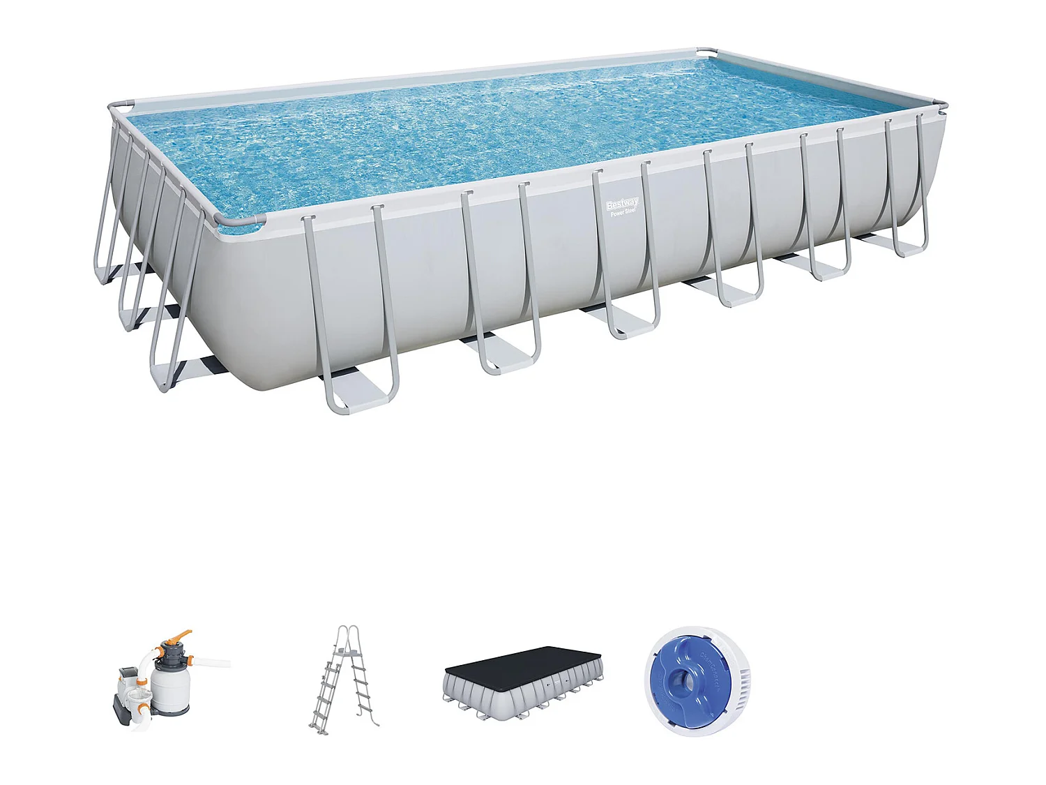Piscine Hors-sol Tubulaire Bestway Power Steel 732x366x132 cm Filtre à Sable de 5.678 litres/heure