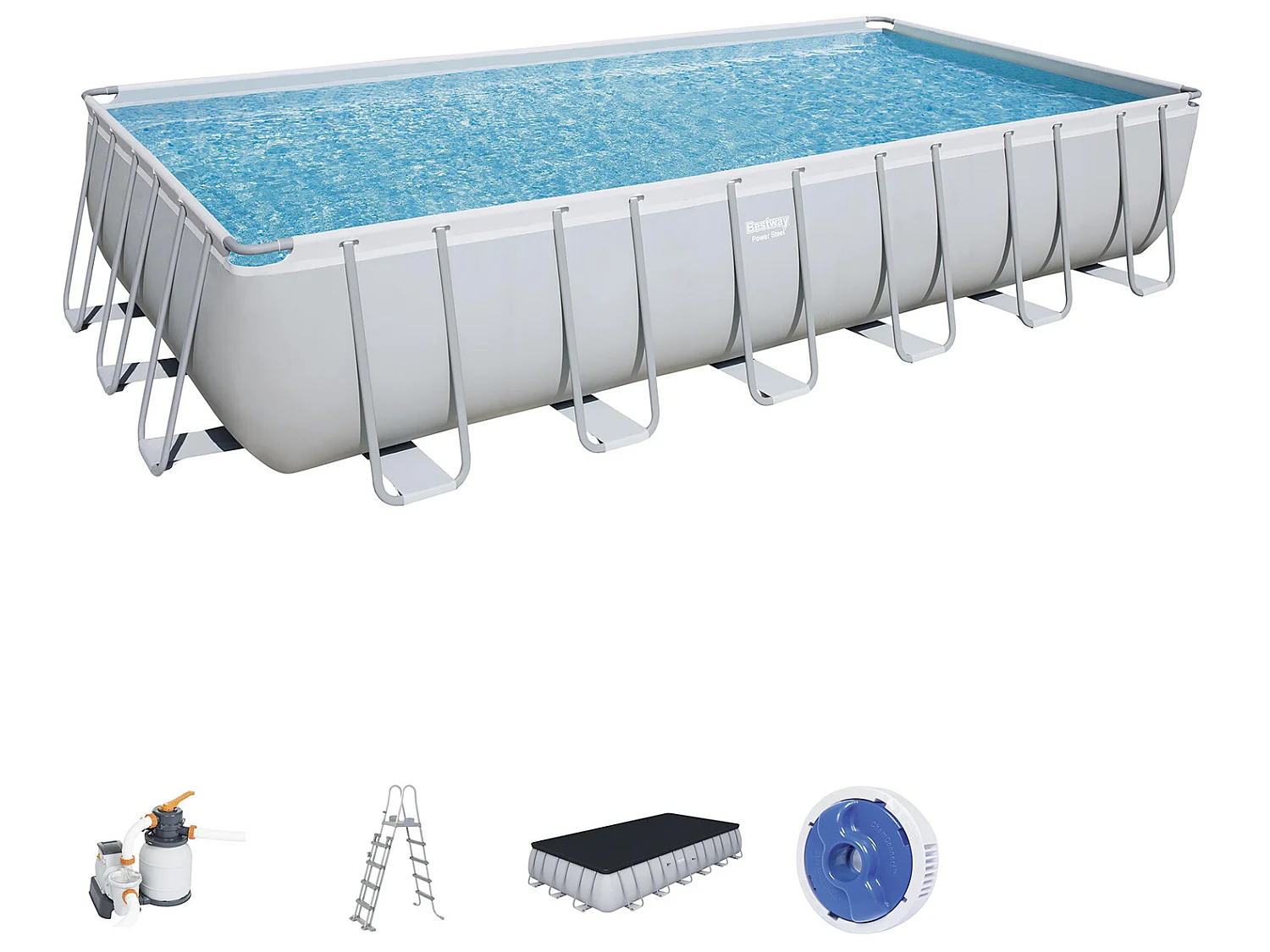 Piscina Desmontable Tubular Bestway Power Steel 732x366x132 cm Depuradora de Arena de 5.678 L/H