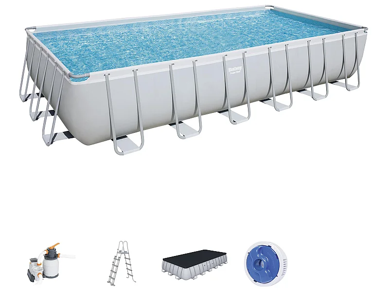 Piscina Desmontable Tubular Bestway Power Steel 732x366x132 cm Depuradora de Arena de 5.678 L/H