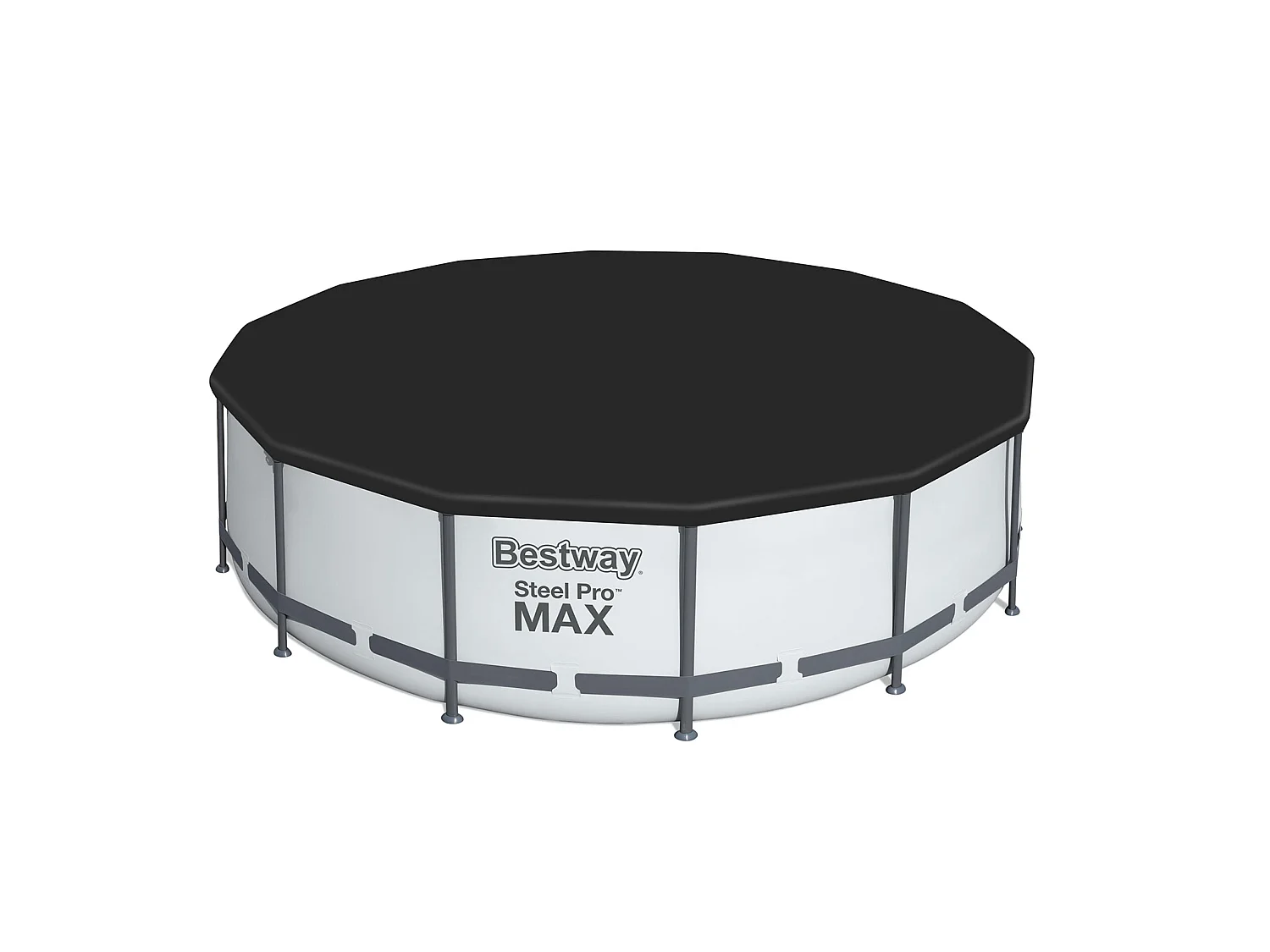 Piscina Desmontable Tubular Bestway Steel Pro Max 396x122 cm Con Depuradora de Cartucho de 3.028 L/H Cobertor y Escalera