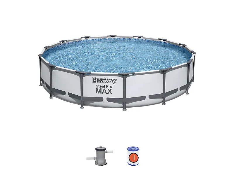 Piscina Fuori Terra Bestway Steel Pro Max 427x84 cm con Pompa Filtro a Cartuccia 2.006 L/H