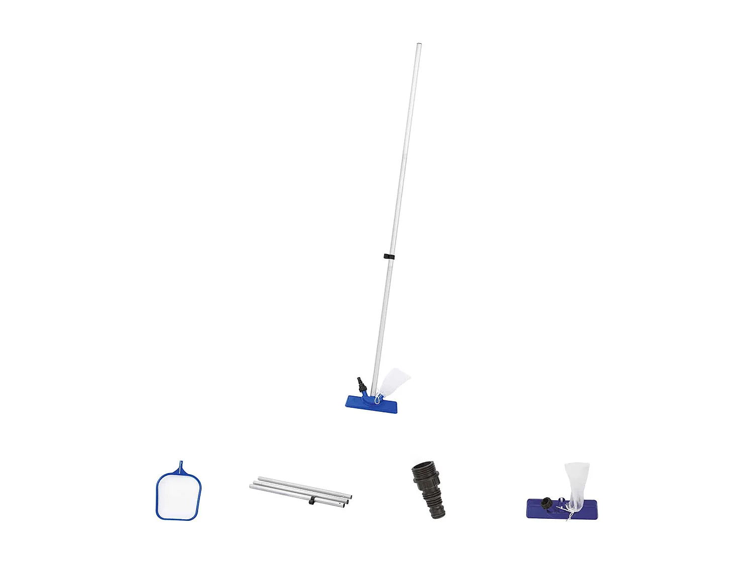 Kit de Limpieza Bestway Piscinas Limpiafondos, Recogehojas y Pértiga 174 cm