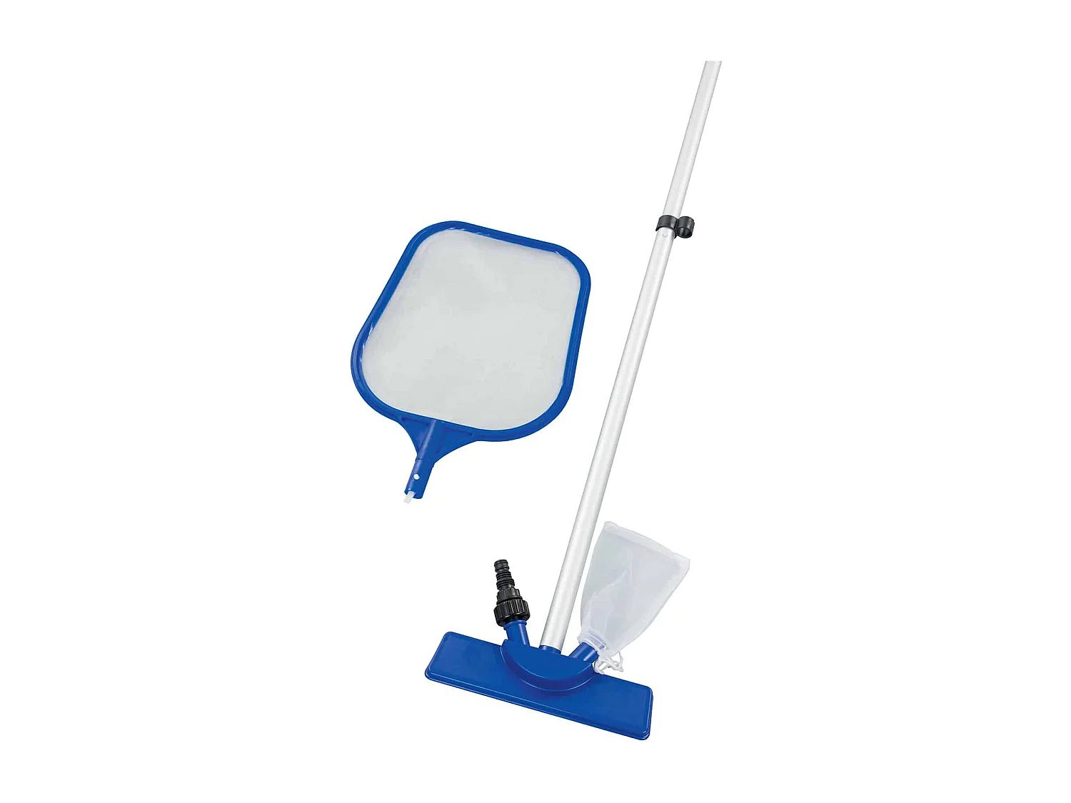 Kit di pulizia per piscine Bestway Aspiratore, Retino e Asta da174 cm